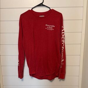 Abercrombie & Fitch Red Long Sleeve Tee